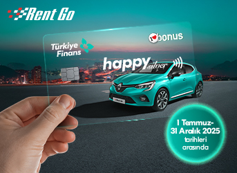 Aracınızı Happy Bonus Kart İle Kiralayın RentGo’dan %40 İndirim ve 750 TL Bonus Kazanın